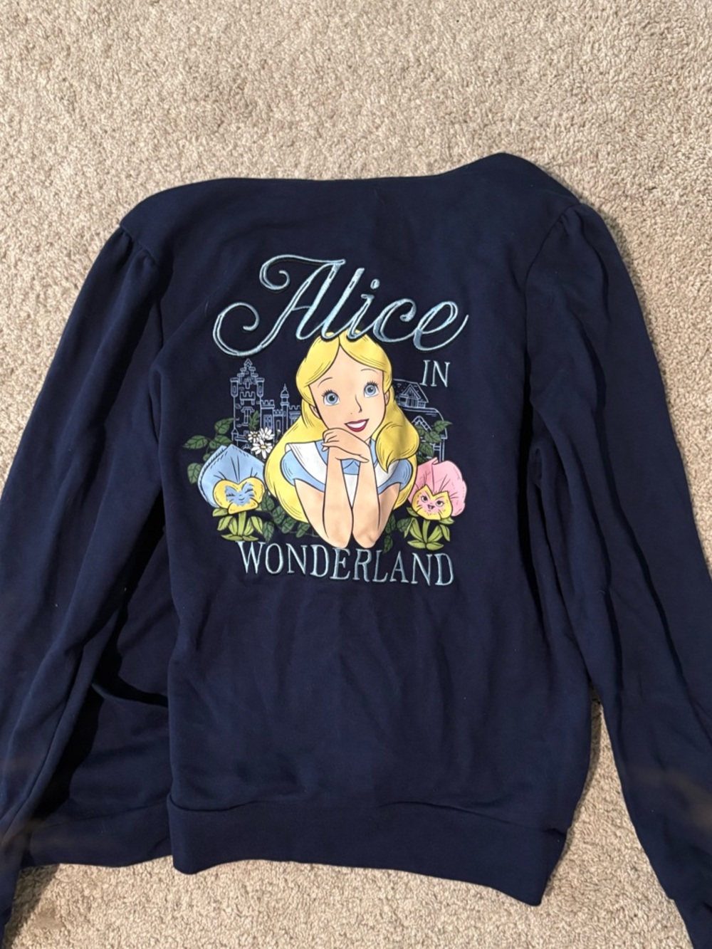 Alice in Wonderland Navy Graphic Sweatshirt